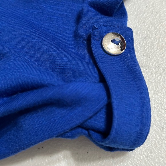 Notations Blue Floral Print Cardigan Style Shirt Layered Look Scarf Necklace XL - Picture 6 of 8